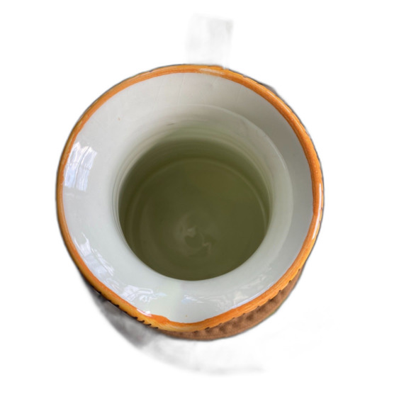 Orvieto Hand Painted Pitcher with Red Fleur De Lis Design - Picture 6 of 10